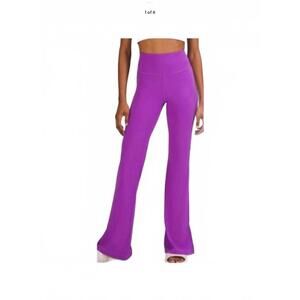 Women's High Waist Flare Leg Pants in Purple NWOT